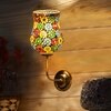 Devansh Metal Electric Wall Light in Gold Colour with Multicolor Shade Count of 1 Light