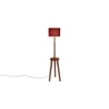 Harmon Maroon Cotton Shade Floor Lamp