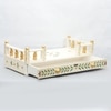 D'Dass White Mdf and Sheesham Wooden Temple For Pooja