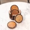 Ireka Homes Vriksha Coaster Set – Acacia Wood