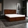 Vanya Solid Wood Compact King Bed Hydraulic Storage Provincial Teak Finish Mattress 72 x 72 Inches