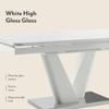 Caribu 4 To 6 Extendable - Ingrid (Leatherette) 6 Seater Dining Table Set (Colour-White)