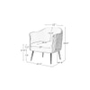 Celeo Solid Wood Accent Chair in Grey Colour