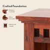 Fidora Solid Wood Bedside Table in Honey Finish
