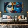 The Castle Decor Radha Krishna Wall Painting Wooden Framed 27x48 Inch (Style 7)