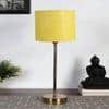 Yellow Jute with Metal Gold Table Lamp
