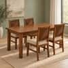 Globally Indian Vikirana Solid Sheesham Wood 4 Seater Dining Table Set 4 Chairs Beige