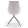 Doris Leatherette Accent Chair in White Colour