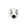 Winston Dual Multicolor Mosaic Glass Wall Mounted Lamp with Iron Base