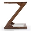 Zeta Solid Wood Side Table in Teak Finish