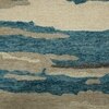 Sariah Blue Abstract Hand-Tufted Viscose 8X5 Feet Carpet