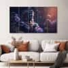 The Castle Decor Lord Shiva Wall Painting Wooden Framed 27x48 Inch (Style 14)
