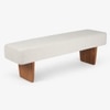 Attica Solid Wood Bench in Off White Colour
