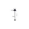 Ray Blue Natural Fiber Shade Floor Lamp with Black Iron Base