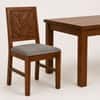 Globally Indian Amelie Solid Sheesham Wood 6 Seater Dining Table Set 6 Chairs Grey