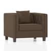 Windsor Premium 1 Seater Fabric Sofa in Truffle Beige Velvet Colour