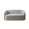 Elegantensemble Wood 2 Seater With Upholstery Non Storage Sofa In Grey Colour