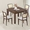 Atlas Solid Wood 6 Seater Compact Dining Table with Atlas Dining chair