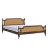 Cane Solid wood King Size Bed in Provincial Teak Finish 72x78 inches