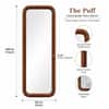 The Artment Unbreakable Brown Square Puff Floor Mirror (160 x 50) cm