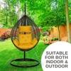 Premium Egg Single Seater Liner Swing Chair Yellow