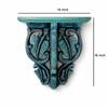 Multishade Colour Solid Wood Handcarved Harita Patra Floating Wall Shelf with distres finish by DisooFashions