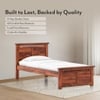 Fidora Solid Wood Single Size Bed Without Storage (Honey Finish)