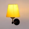 Devansh Metal Electric Wall Light in Black Colour with Yellow Shade Count of 1 Light