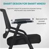 Kepler Brooks Avanta Visitor Chair Without Wheels in Black Colour