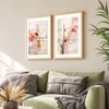 Magnolia Floral Set of 2 Framed Posters Wall Art Decor 45x60 cm