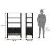 Gaku Solid Wood Bookshelf in Semi Gloss Finish