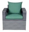 Lyon 2+1+1 Seater Wicker Sofa Set in Dual Tone Grey Colour