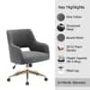 Doe Buck Lotsee Modern Grey Boucle Office Chair