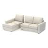 Apollo Sofa (Colour : Pearl, Cushion : Hard, Back Type : Regular, Seating Capacity : Left Aligned 2 Seater + Left Aligned Chaise + Ottoman)