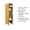Hexa Engineered Wood Bookshelf Multipurpose Storage Rack in Giant Wood and Slate Grey Colour