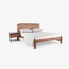Yoho Solid Wood King Non Storage Bed in Brown Colour