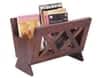 Mika Solid Wood Magazine Rack in Walnut
