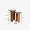 Brio Stainless Steel Side Table in Black Colour