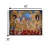 Colourful Tanjore Canvas Wall Prints Canvas Wall Prints Set of 2 Multicolor Matte
