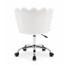 Doe Buck Preglo White Velvet Upholstered Swivel Office Chair