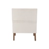 Leston Upholstered Fabric Arm Chair- Off White