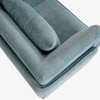 Anish Solid Wood Two Seater Sofa in Blue Colour