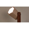 Hexspot Brown Wooden Table Lamp with Beige Wooden Lampshade