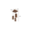 Casa Brown Solid Wood Cluster Hanging Light