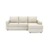 Apollo Compact Sofa (Colour : Pearl, Cushion : Hard, Back Type : Regular, Seating Capacity : Right Aligned 2 Seater + Right Aligned Chaise + Ottoman)