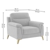 Niwara Velvet 1 Seater  sofa in Grey Color
