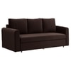 Melano 3 Seater Pull Out Sofa cum Bed  in Brown Colour