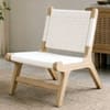Bombay Woven Accent Chair in Teak Finish