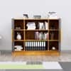 Hexa Engineered Wood Bookshelf in Giant Wood and Slate Grey Colour
