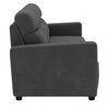 Alvaro Velvet 3 Seater Sofa Dark Grey Color